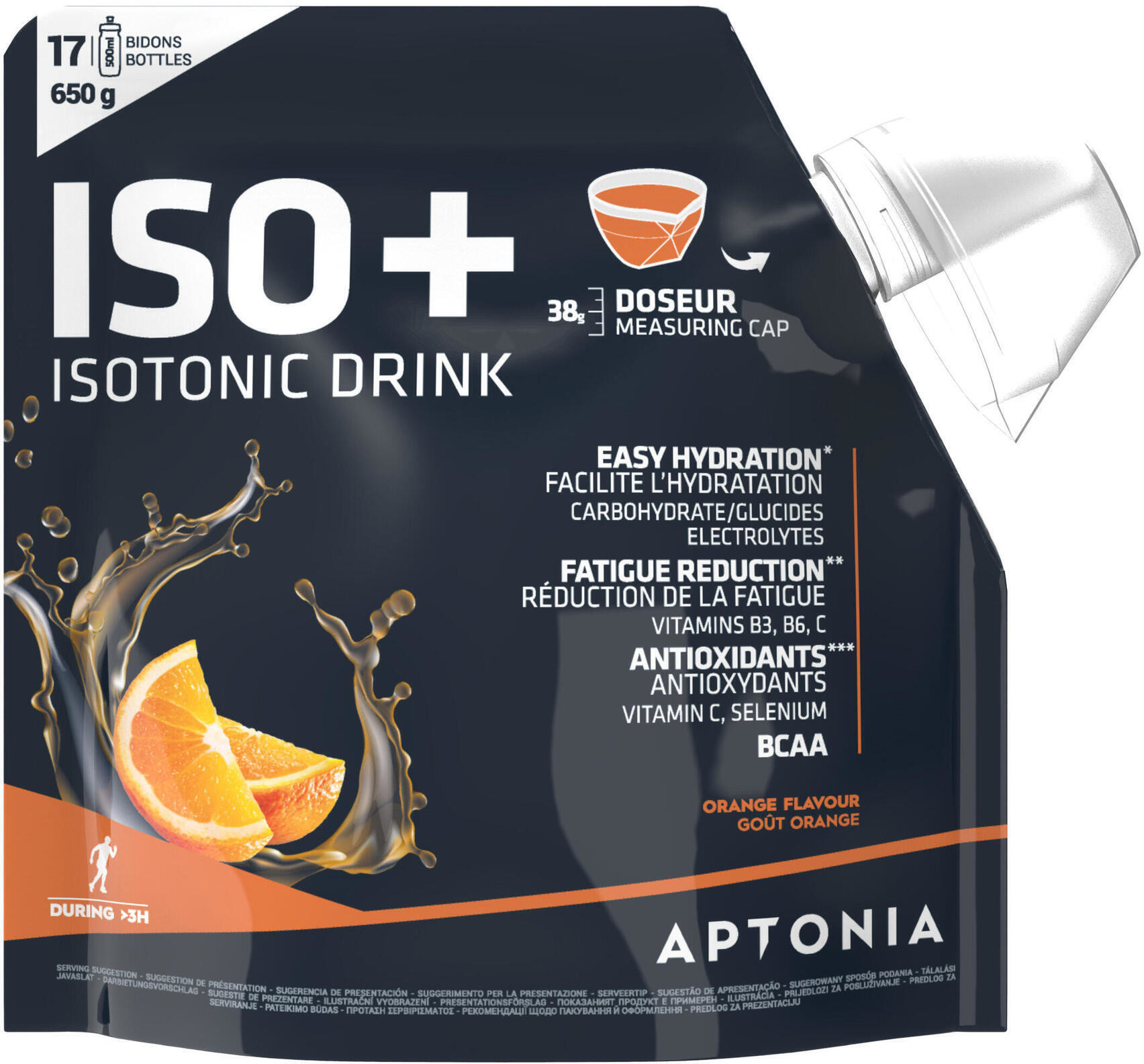 APTONIA Napój izotoniczny w proszku ISO pomarańczowy 650 g  3583787691106