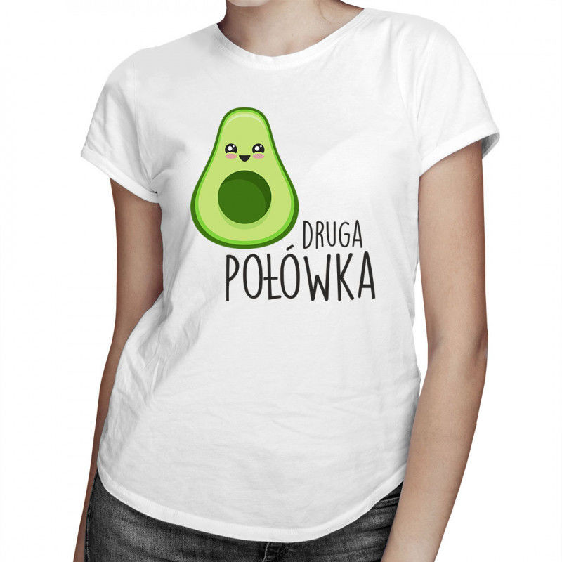 Druga połówka v1 - damska koszulka z nadrukiem 8035