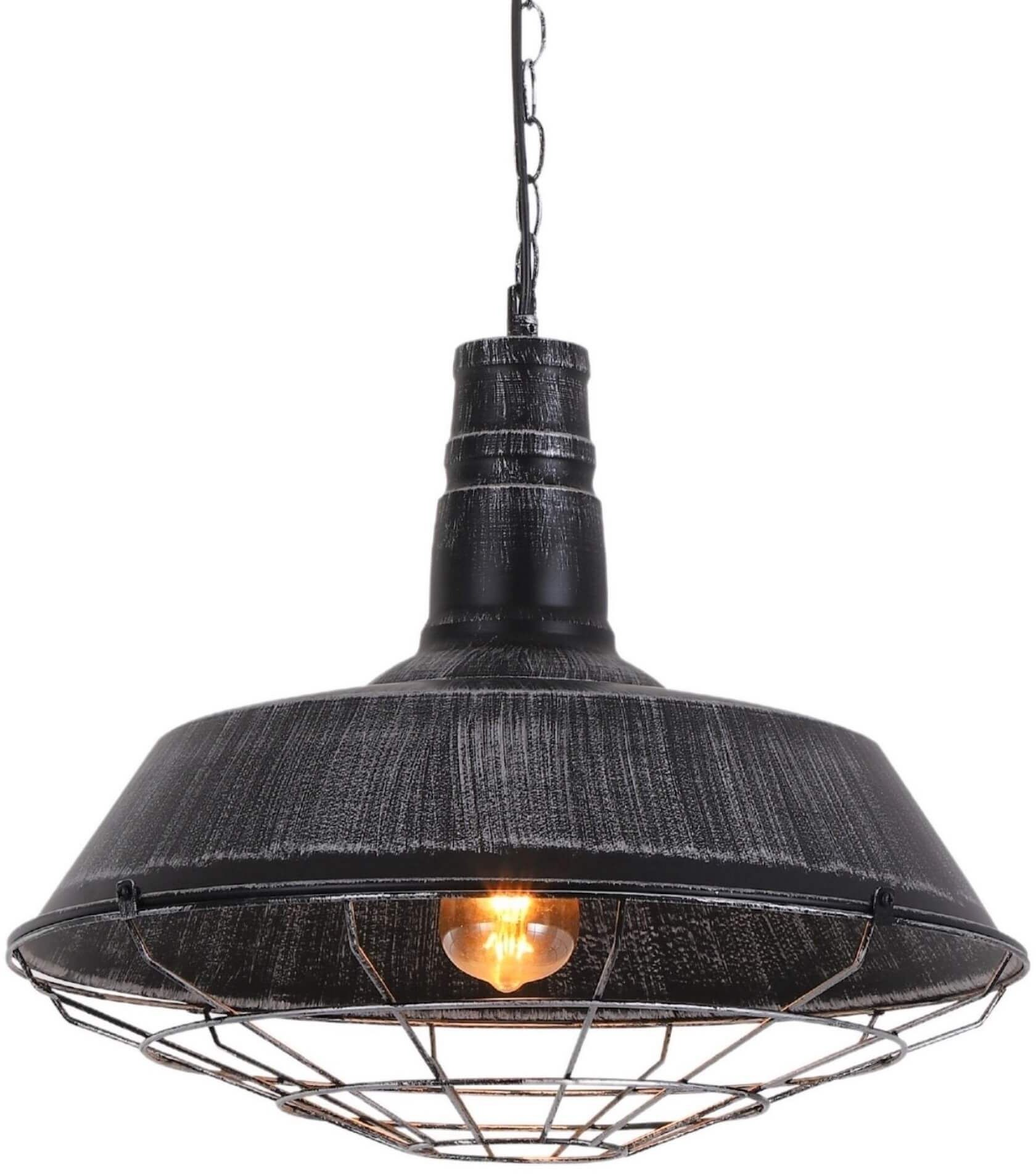 Lumina Deco Deco LAMPA WISZĄCA INDUSTRIALNA LOFT STARE SREBRO ARIGIO D45 DECO LDP 6862-450 (O.SL)