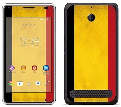 Sony Royal Sticker Royal tatuaż ścienny RS. 74368 samoprzylepny do Xperia E1 z motywem flagi Belgium RS.74368