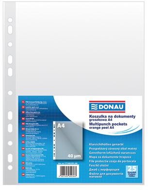 Donau Koszulki na dokumenty PP, A4, groszkowe, 40mikr., 25szt. 1774925PL-00