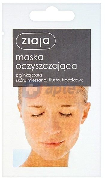 Ziaja Maska oczyszczająca z glinką szarą 7ml