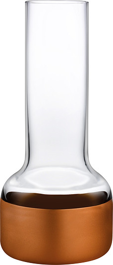 Nude Wazon Contour 20 cm transparentny z miedzianą podstawą