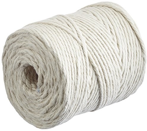 RAYHER HOBBY Rayher 4200502 z juty przędzy, 6-rzędowa, średnica 6 MM, szpula 120 m, biały 4200502