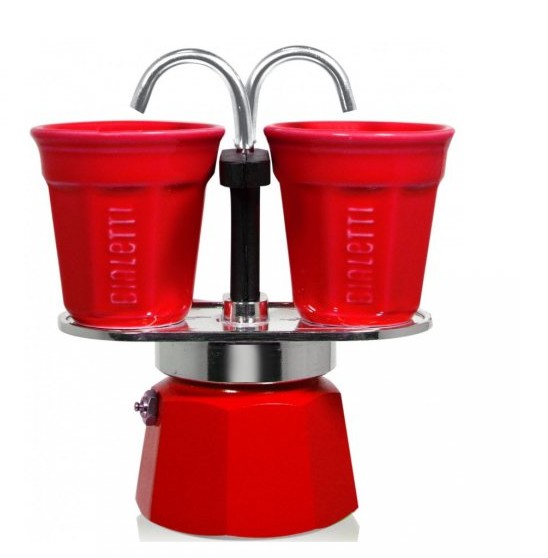Bialetti Set Mini Express 2TZ kawiarka czerwona