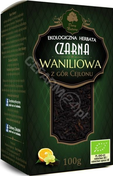 Dary Natury herbata czarna waniliowa EKO 100 g