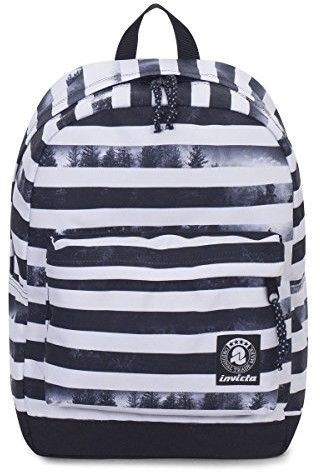 INVICTA S.P.A. INVICTA S.P.A. Chłopięcy ZAINO Nero e Bianco Invicta plecak - Carlson - czarny i biały, Taglia unica 206001809-FO7