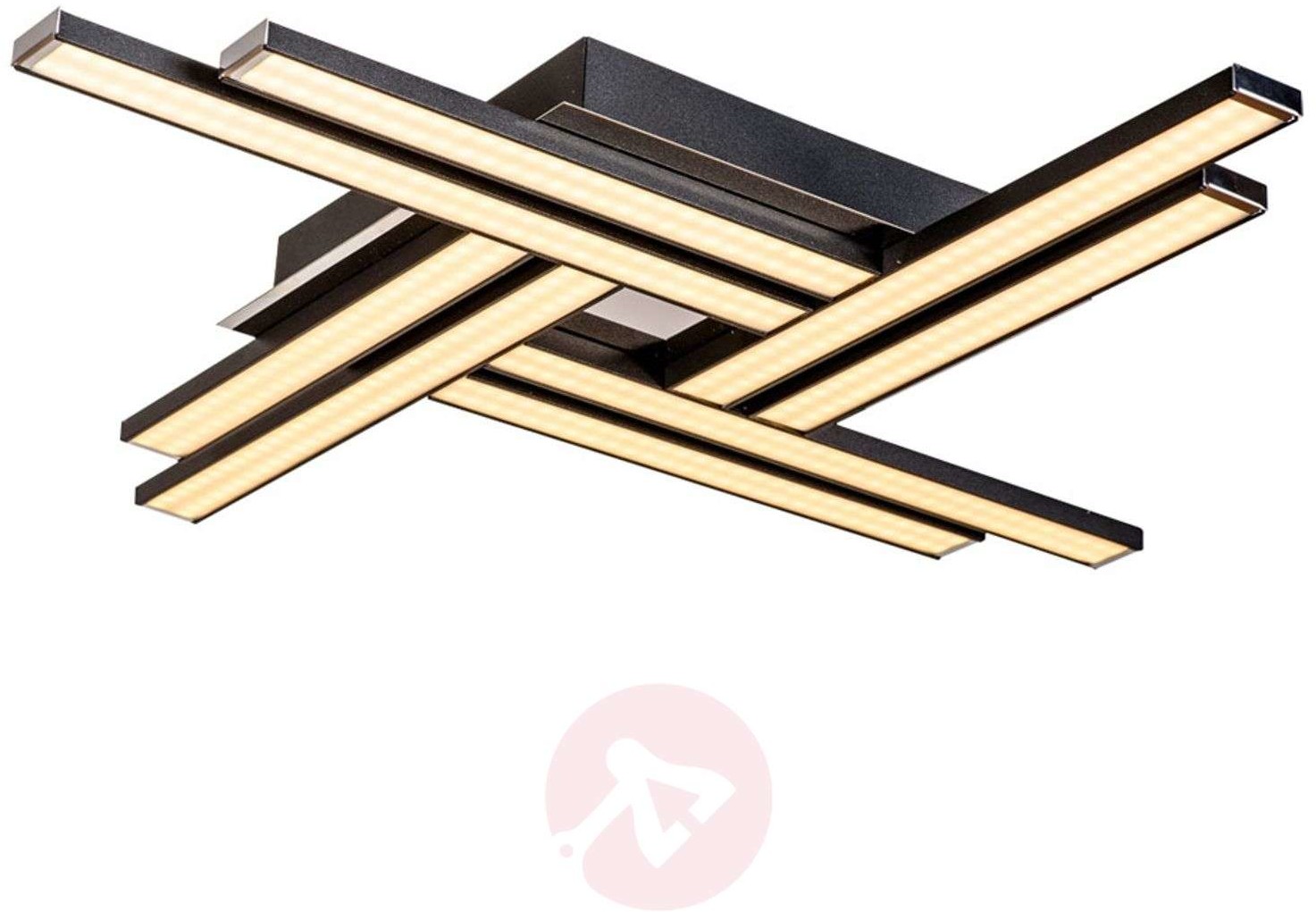 LIS Poland Lampa sufitowa LED Largo 8-punktowa czarna