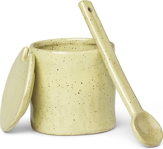 Ferm Living Słoik na dżem Flow żółty 1102542846