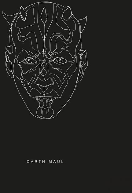 Obraz Komar Star Wars Lines Dark Side Maul WB098 WB098