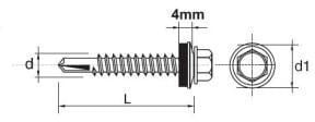 Essve WKRĘT SAMOWIERTNY IMPAX Z EPDM #3.5MM RAL8004 4.8*19MM 635208004*19 [6688921]