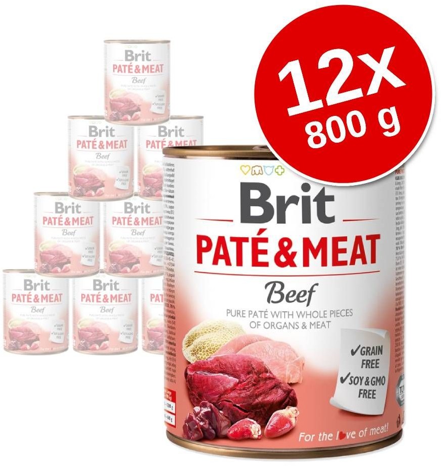 Brit Paté & Meat Megapakiet Paté & Meat Adult 12 x 800 g Wołowina