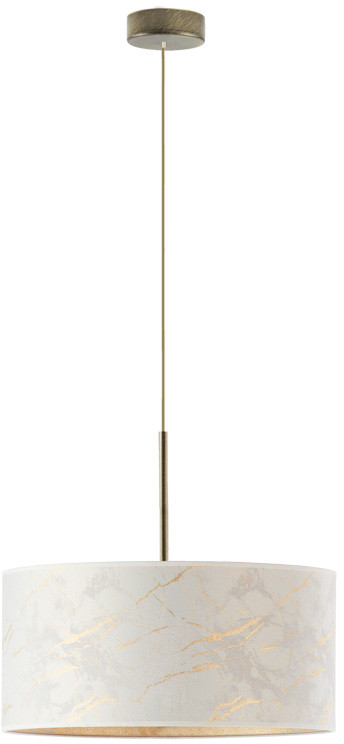 LYSNE Regulowana lampa wisząca nad stół z abażurem SINTRA MARMUR fi 40 cm kolor biały 14531/13901 kolor biały