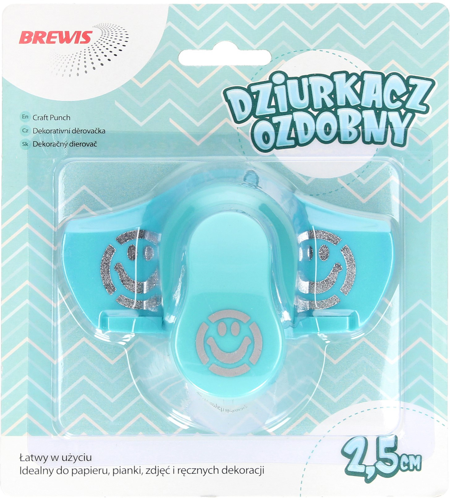 BREWIS Dziurkacz ozdobny 2.5cm Buźka/4 brzegowy