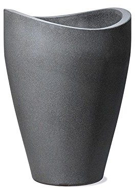 Scheurich Stylowe Rich Wave Globe High rośliny Czarny granit  39 cm, wysokość 54 cm
