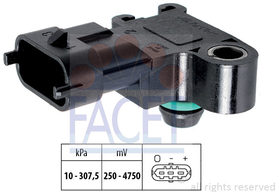 FACET Czujnik ciśnienia powietrza, adaptacja wysokościowa FACET 10.3244 10.3244