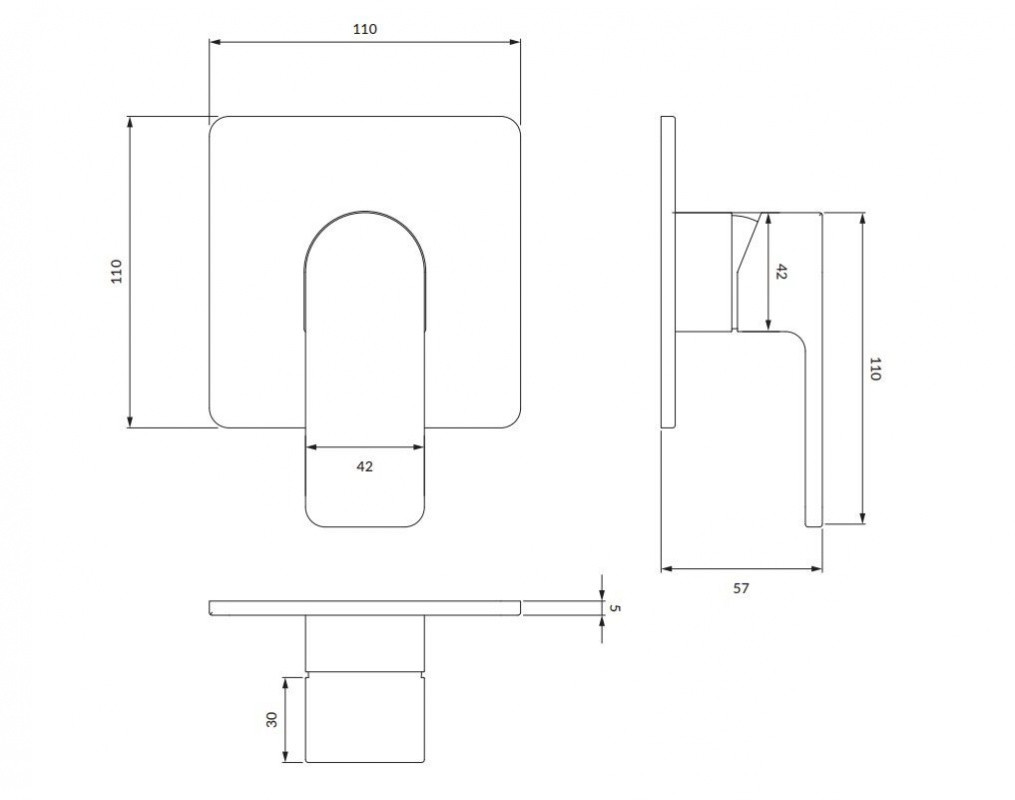 Omnires Baretti Bateria prysznicowa podtynkowa chrom BA7845CR