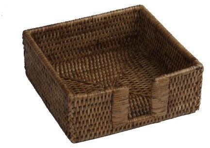 Caspari caspari HC01 uchwyt na serwetki cocktial, kosz rattan i, brązowy, 15 x 15 cm VRX-049