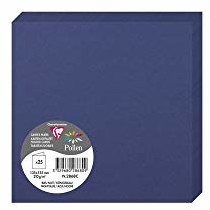Clairefontaine Opakowanie 2868C (z 25 podwójnymi kartami pyłkami, składane, 135 x 135 mm) 210 g, błękit królewski 2868C