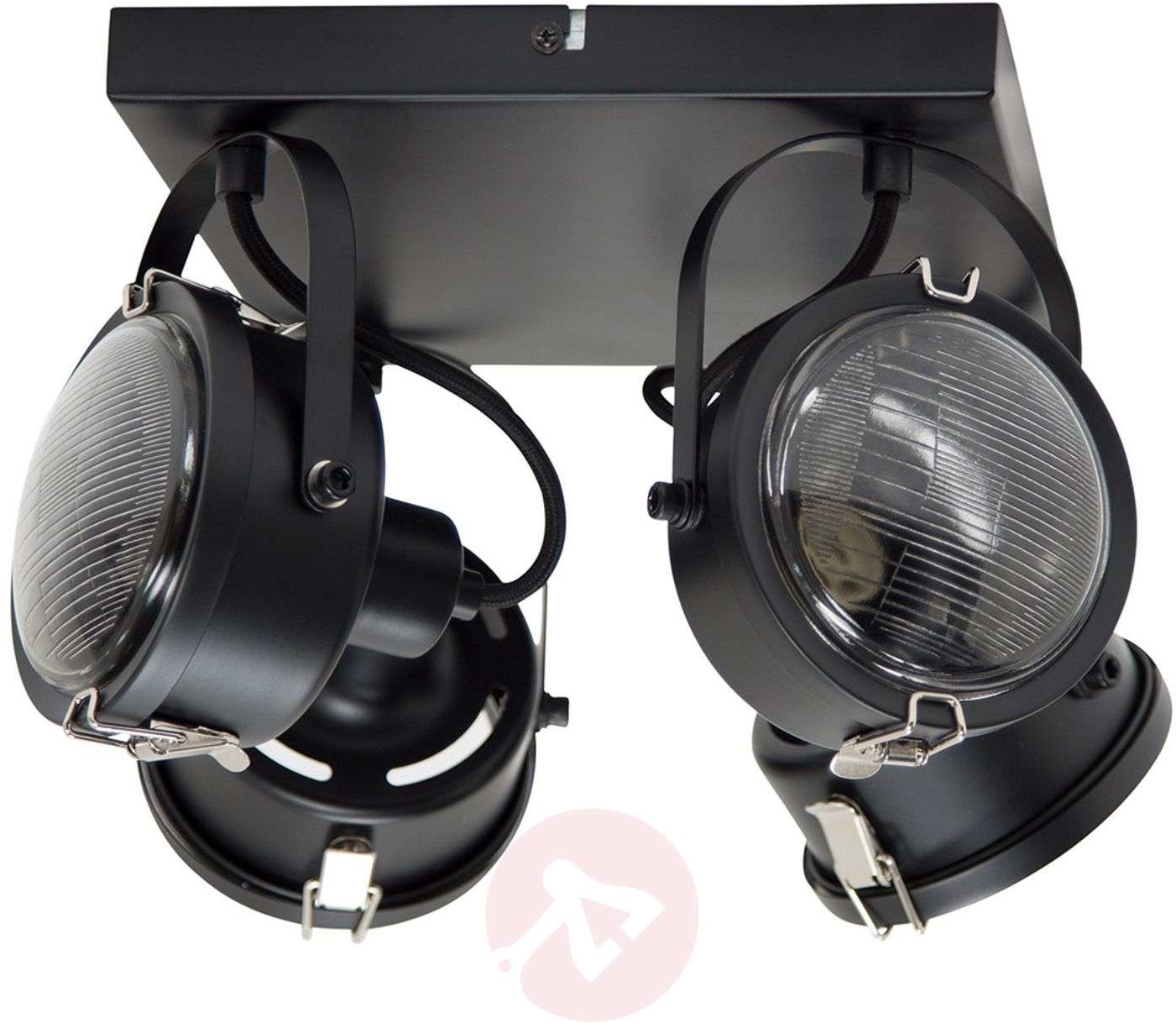 K. S. Verlichting Kwadratowa lampa sufitowa Satellite czarna