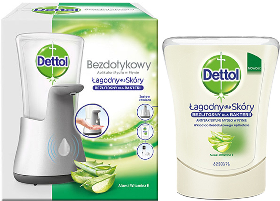 Dettol bezdotykowy aplikator+mydło w płynie 250ml