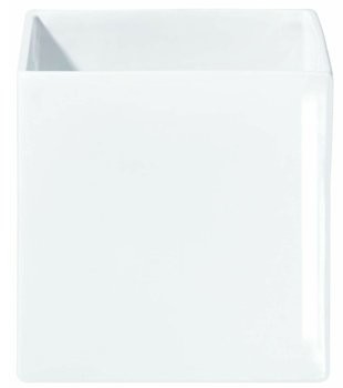 ASA 4623005 osłonka na doniczkę Quadro ceramiki 18 x 18 x 18 cm, biały 4623005