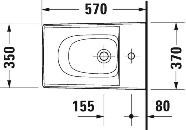 Duravit Viu 37x57 biały 2292150000