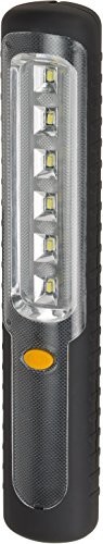Brennenstuhl LED latarka z akumulatorem/akumulator Lampa ręczna z dynamo do ładowania (z 6 jasne SMD-LED i 9 godzin światła) Kolor: czarny 1178590