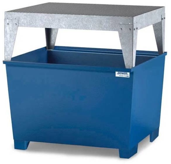 722 DENTA Wanna wychwytowa ze stali na 1 IBC lakierowana ze stojakiem do nalewania 1120x1300x1493 1000L 72279318 79318-uniw