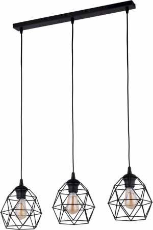 TK Lighting Galaxy 3191 druciana lampa wisząca zwis 3x60W E27, czarna