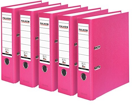 Falken segregator z polipropylenu, DIN A4, kolorowe, różowy 15003181