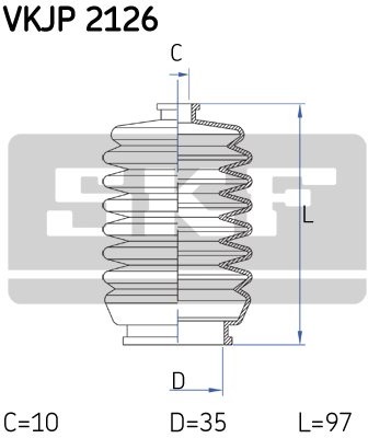 SKF Zestaw osłon, układ kierowniczy VKJP 2126
