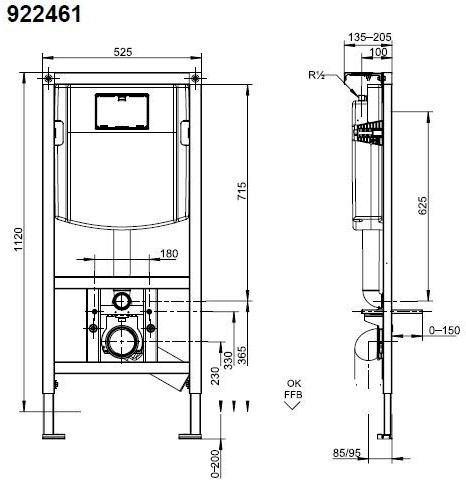 Villeroy & Boch ViConnect Zestaw Stelaż podtynkowy do WC H112 cm z przyciskiem spłukującym 92246100+92249061 odbiór osobisty Kraków Warszawa 29-Innych-Miast