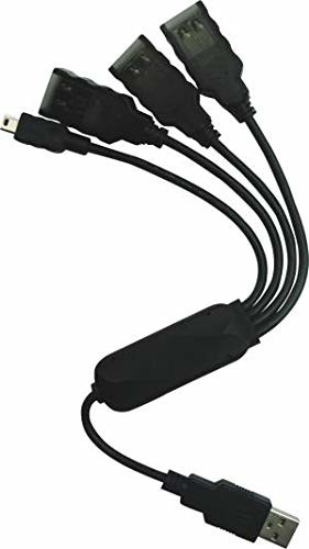 PremiumCord Koncentrator USB 4 porty, czarny kabel, USB 2.0 High Speed, do 480 Mbit/S ku2hub4wk