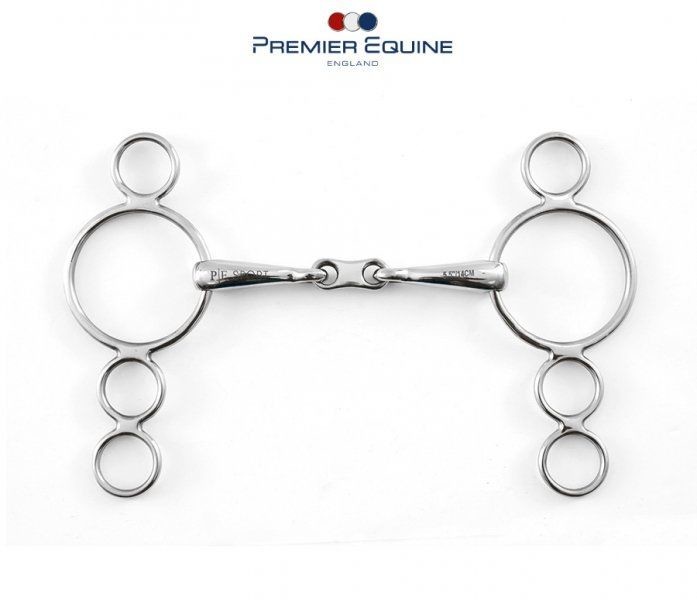 Premier equine Wędzidło Pessoa z płaskim łącznikiem, pełne 16 mm - PREMIER EQUINE 8086