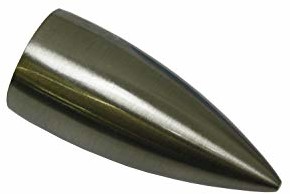 Gardinia gałka końcowa aluminium wygląd stali szlachetnej, wygląd stali szlachetnej,  16 mm