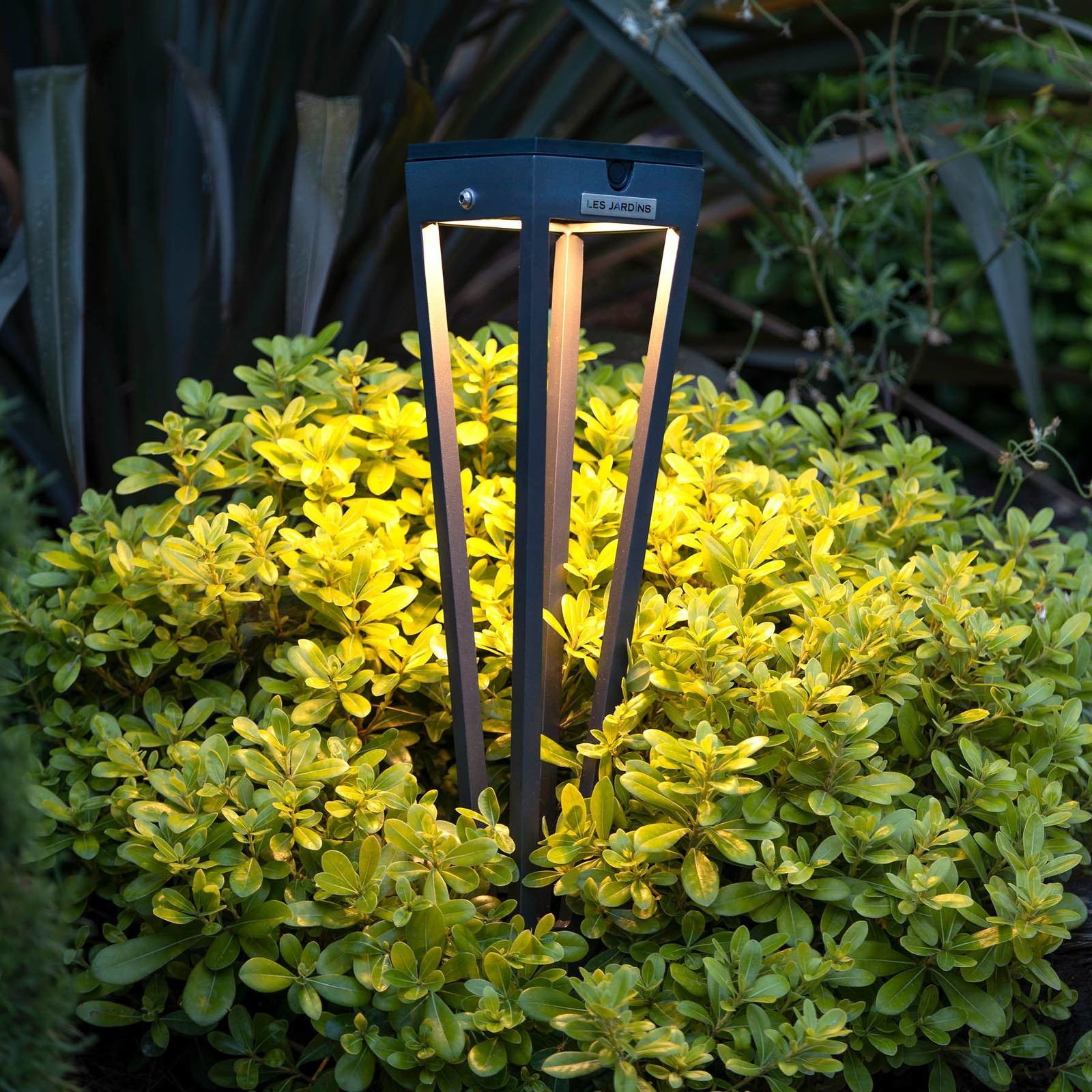 Les Jardins Pochodnia solarna LED Tinka, 52 cm, szara