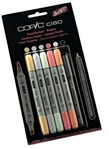 Copic copic Ciao zestaw w zestawie marker, pastelowych kolorach (5 sztuki)/multiliner Pen CZ22075555
