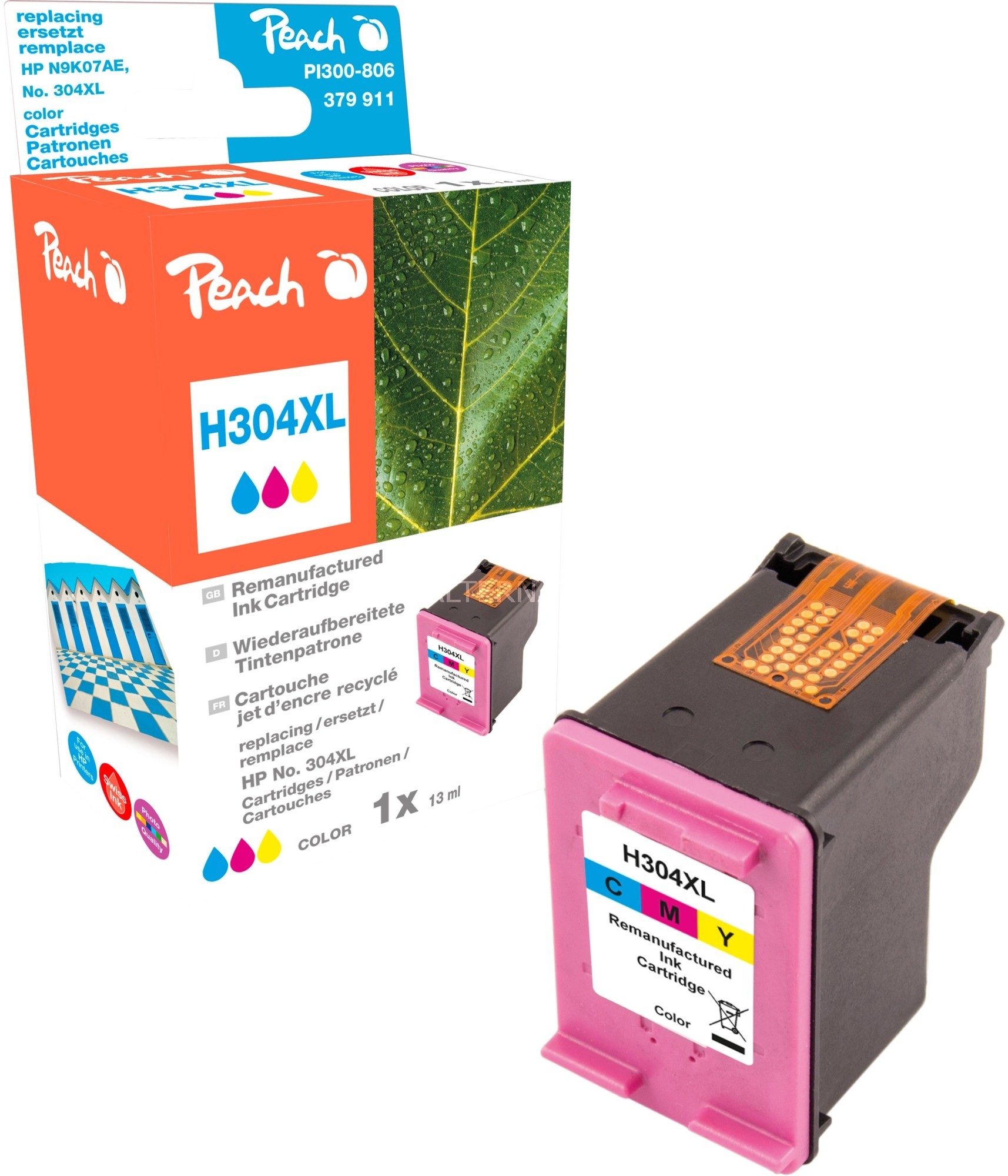 Peach Tinte color PI300-806 Zamiennik Błękitny, Purpurowy, Żółty 1 szt. Wysoka (XL) wydajność, Atrament