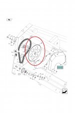 NEW HOLLAND CASE KOŁO ŁAŃCUCHOWE NAPĘDU HEDERA CNH 47654170