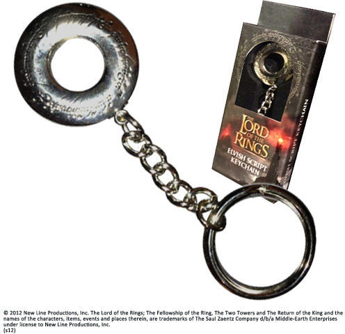 The noble collection Brelok z filmu Władca Pierścieni Metal Keychain Elvish Script Noble Collection NN3721