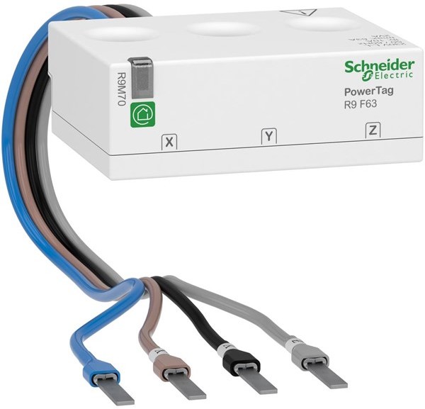 Schneider Electric Energy sensor resi r9m70 f63 powertag 3p + n flex with 25cm wire direct measurement up to 63a R9M70