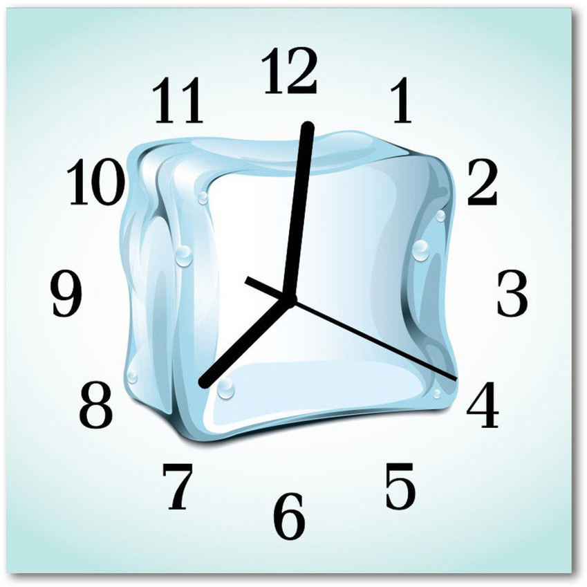 tulup pl Zegar szklany kwadratowy Lód 30x30cm