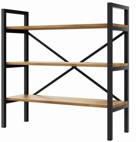 S&w Design Regał Medium 100x60-160x40 cm Industrial Loft na książki D3 RM300040100D