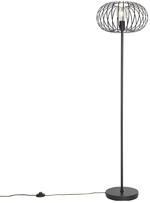 QAZQA Designerska lampa podłogowa czarna - Johanna