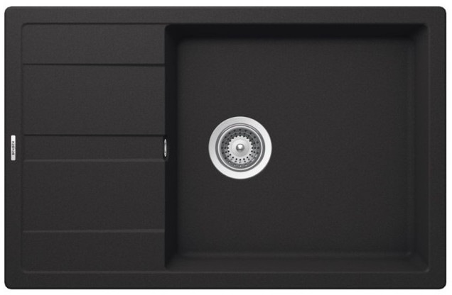 Schock Ronda D-100XL Zlewozmywak granitowy jednokomorowy 78x50 cm Cristalite+ onyx ROND100XLONY