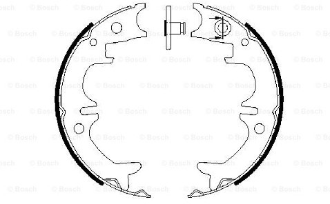 BOSCH Zesatw szczęk hamulcowych, hamulec postojowy 0 986 487 680