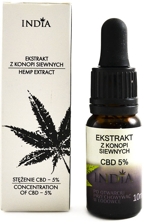 INDIA COSMETICS INDIA COSMETICS Ekstrakt z konopi siewnych CBD 5% 10ml