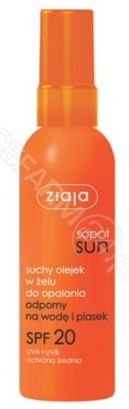 Ziaja Sopot Sun Suchy olejek w żelu Spf 20 90ml