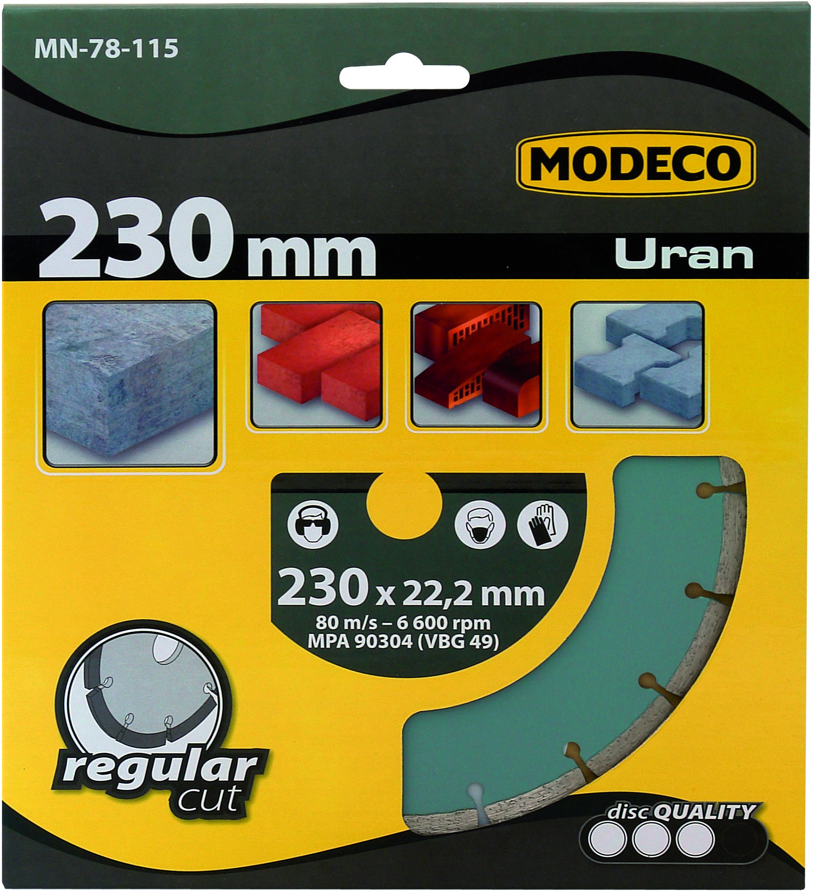 Modeco ściernica diamentowa segmentowa 230 mm Uran marki MN-78-115